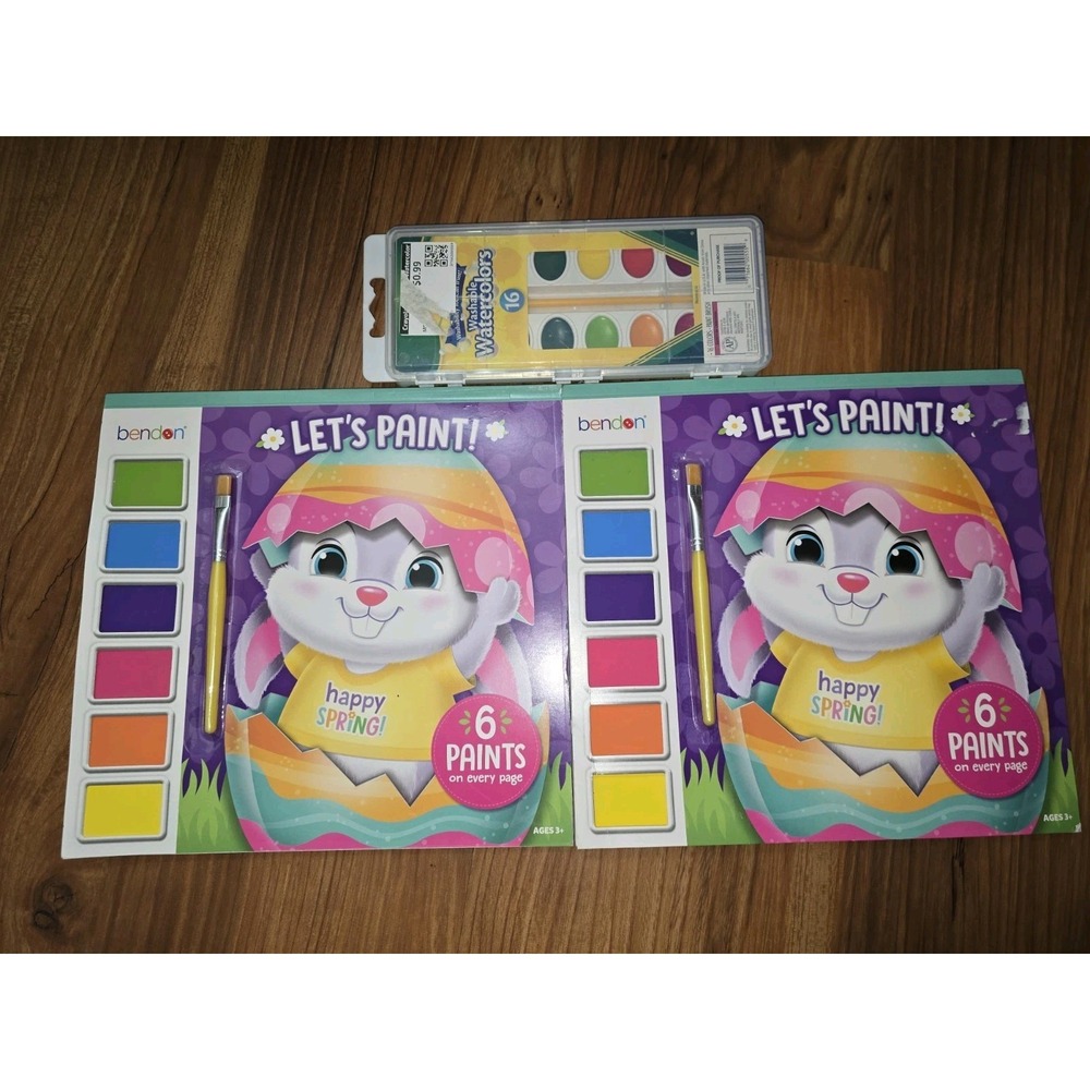 Bendon Lets Paint Happy Spring Coloring Books Paint Easter S10